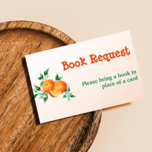 Tarjeta De Visita Juego de libros de Baby Shower Citrus Little Cutie