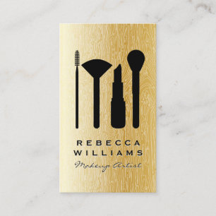 Tarjeta De Visita Juego de maquillaje de fondo de líneas naturales d