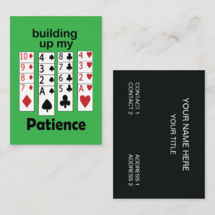 Tarjeta De Visita Juego de Solitario Construyendo Mi Paciencia Tiend