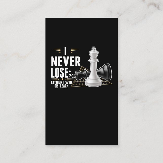 Tarjeta De Visita Juego de tablero inteligente del jugador de ajedre (Anverso)