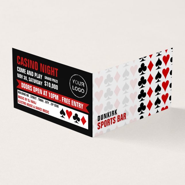 Tarjeta De Visita Juego de tarjetas, gestor de casino, información d (Exterior)