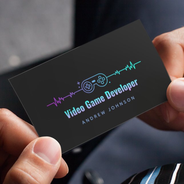 Tarjeta De Visita Juego de video Desarrollador Tema de juego moderno (Subido por el creador)