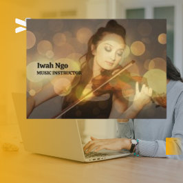 Tarjeta De Visita Juego moderno de instrumentos de violín de fotos
