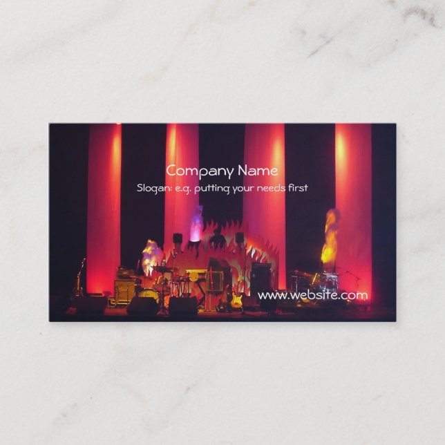 Tarjeta De Visita Juegos de DJ antes de la banda viva (Anverso)