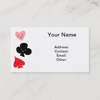 Tarjeta De Visita Juegos lindos del naipe