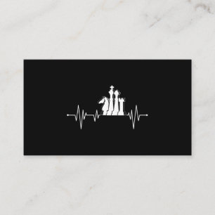 Tarjeta De Visita Jugador de ajedrez Regalo Idea Chess Pieces Heartb