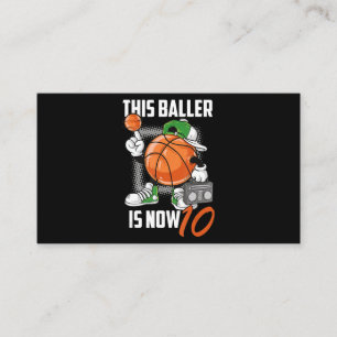 Tarjeta De Visita Jugador de baloncesto con 10 años de antigüedad