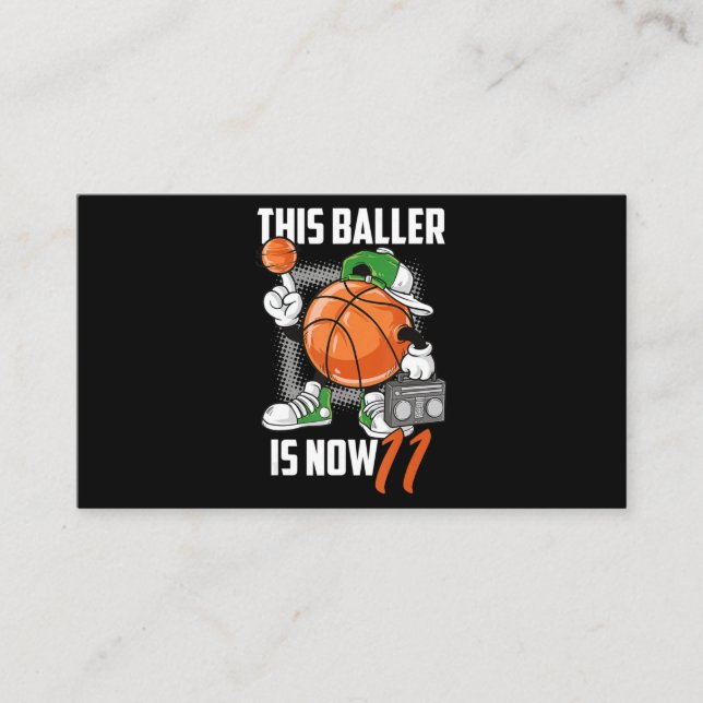 Tarjeta De Visita Jugador de baloncesto con 11 años de antigüedad (Anverso)
