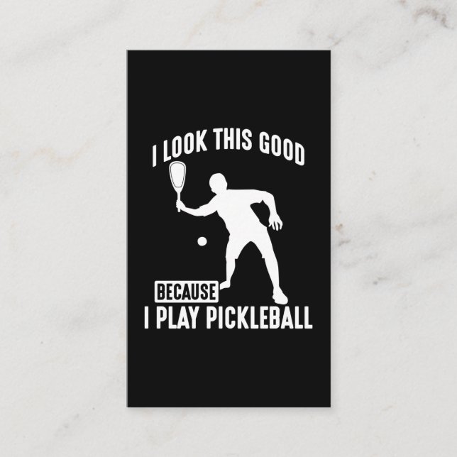 Tarjeta De Visita Jugador de baloncesto Dink Look Good Pickleball (Anverso)