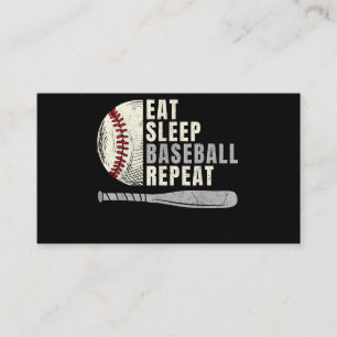 Tarjeta De Visita Jugador de béisbol de repetición de sueño con sueñ