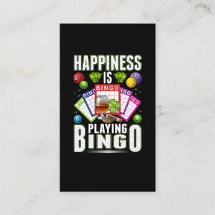 Tarjeta De Visita Jugador de Bingo Feliz Bingo Hombres Mujeres Bingo
