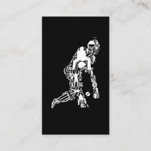Tarjeta De Visita Jugador de Cricket Sport Symbals Cricket