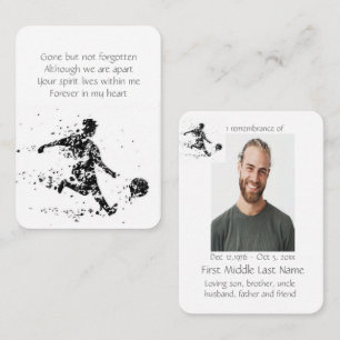 Tarjeta De Visita Jugador de fútbol conmemorativo de Pocket Keepsake