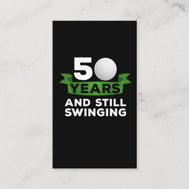 Tarjeta De Visita Jugador de golf de 50 años de golfismo (Anverso)
