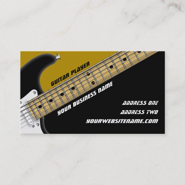 Tarjeta De Visita Jugador de guitarra (Anverso)