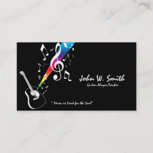 Tarjeta De Visita Jugador de guitarra/Tarjeta de presentación para 