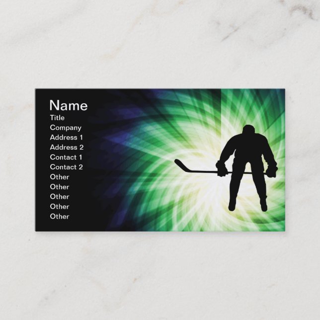 Tarjeta De Visita Jugador de hockey de Guay (Anverso)