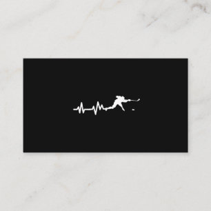 Tarjeta De Visita Jugador de hockey Hearbeat Hockey sobre hielo