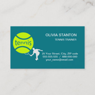 Tarjeta De Visita Jugador de tenis