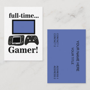 Tarjeta De Visita Jugador Divertido Videojugador