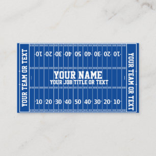 Tarjeta De Visita Jugador entrenador de fútbol Gridiron