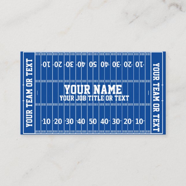 Tarjeta De Visita Jugador entrenador de fútbol Gridiron (Anverso)