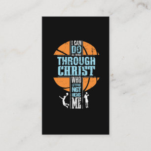 Tarjeta De Visita Jugador religioso de básquetbol filipino 4:13 Chr