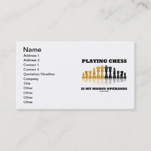 Tarjeta De Visita Jugar al ajedrez es mi modus operandi