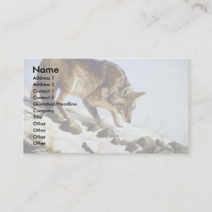 Tarjeta De Visita Jugar el oposum, coyote