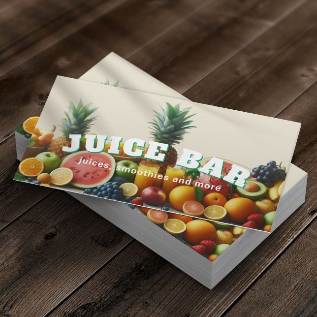 Tarjeta De Visita Jugo Bar Mezcla de Jugo Tropical y Smoothie (Subido por el creador)