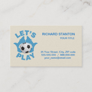 Tarjeta De Visita Juguemos al fútbol