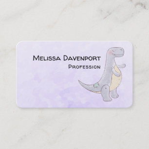 Tarjeta De Visita Juguete de Dinosaurio Tírannosauro Gris