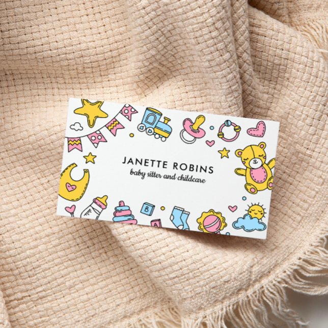 Tarjeta De Visita Juguetes de bebé Adorables Cuidados de niñera (Subido por el creador)