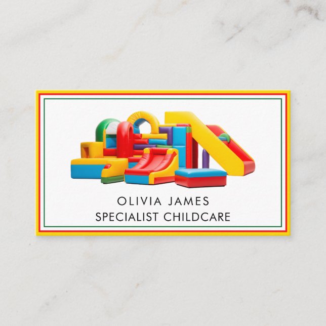Tarjeta De Visita Juguetes de juego suave Guarderías de cuidado de n (Anverso)