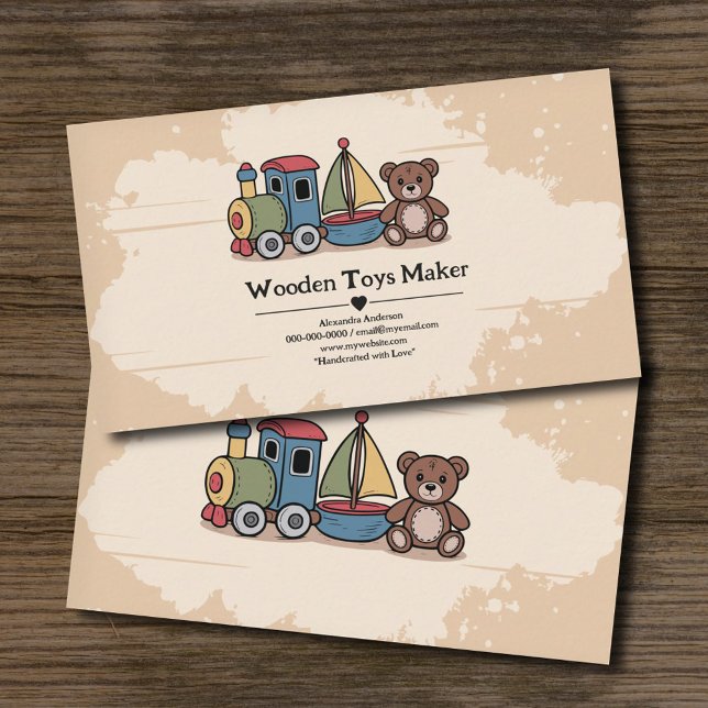 Tarjeta De Visita Juguetes de madera (Wooden Toys Business Card)