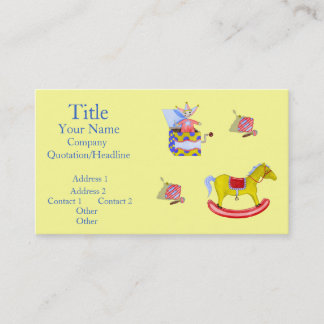 Tarjeta De Visita Juguetes tradicionales/colores primarios