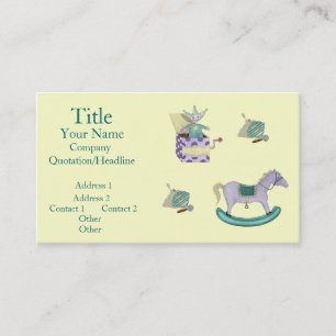 Tarjeta De Visita Juguetes tradicionales/pastel