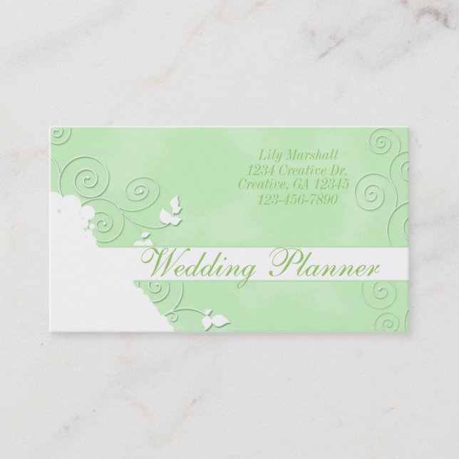 Tarjeta de visita juguetona de los remolinos (Anverso)