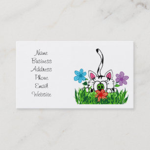 Tarjeta de visita juguetona del gatito