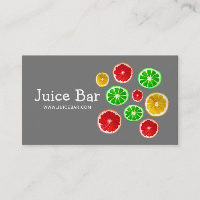 Tarjeta De Visita Juice Bar Green Health Bebe de negocios (Anverso)