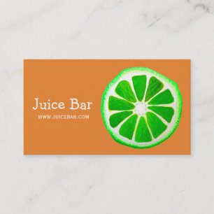 Tarjeta De Visita Juice Bar Green Health Bebe de negocios