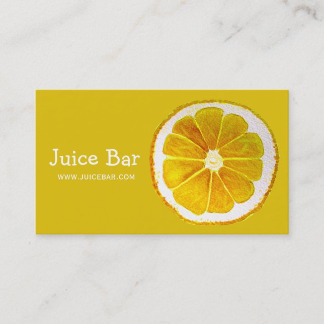 Tarjeta De Visita Juice Bar Green Health Bebe de negocios (Anverso)