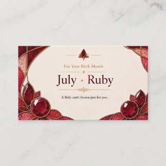 Tarjeta De Visita July Ruby Birthstone Shop Card