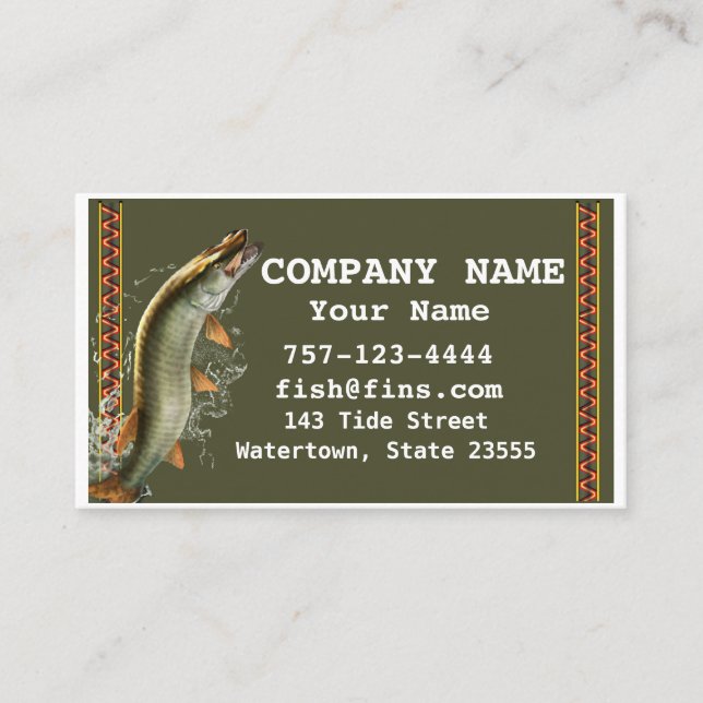 Tarjeta De Visita Jumping Muskie (Anverso)
