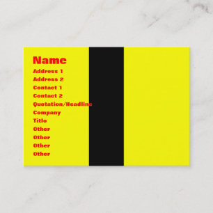 Tarjeta De Visita Jumpsuit amarilla