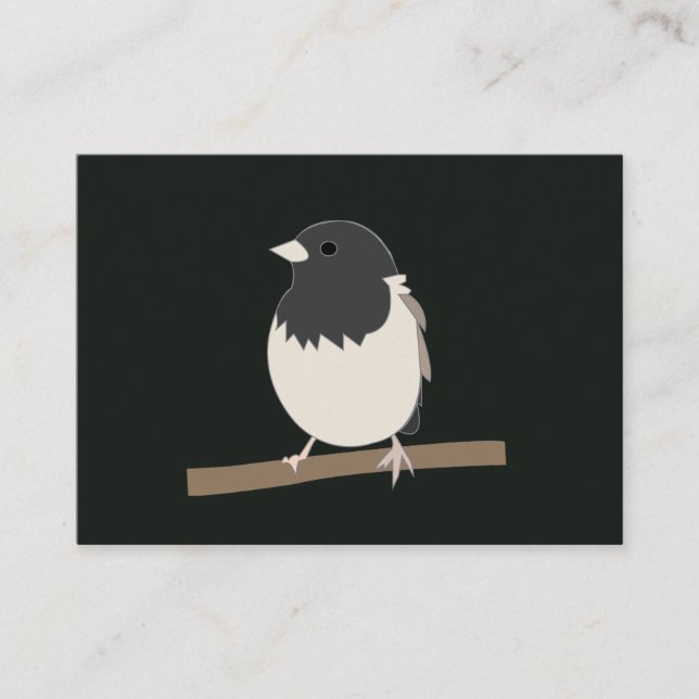 Tarjeta De Visita Junco Bird Art De Ojo Oscuro (Anverso)