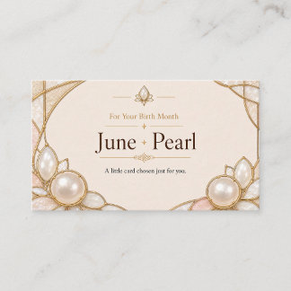 Tarjeta De Visita June Pearl Birthstone Shop Card