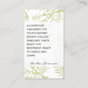 Tarjeta De Visita Juniper Branches
