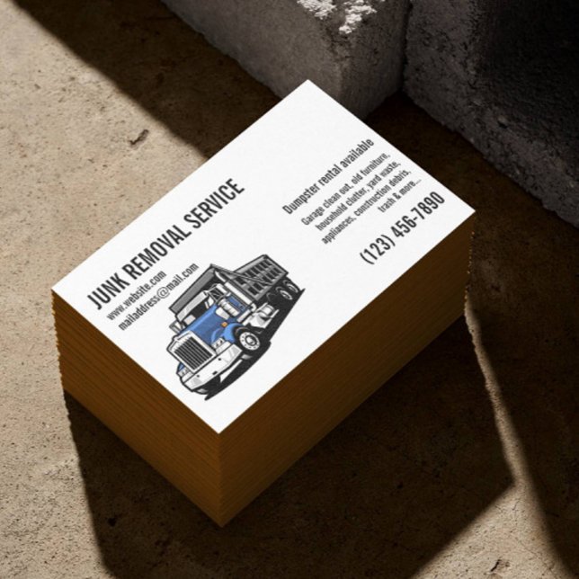 TARJETA DE VISITA JUNK GARBAGE REMOVAL SERVICES HAULING (Subido por el creador)