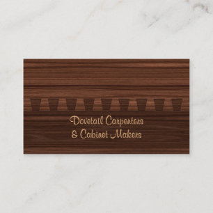 Tarjeta De Visita Junta de cola de milano coloreada caoba